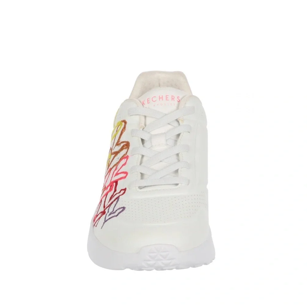 Skechers Street Uno Shinin' Hearts Women's Sneaker - White/Multicolor - Picture 2 of 5